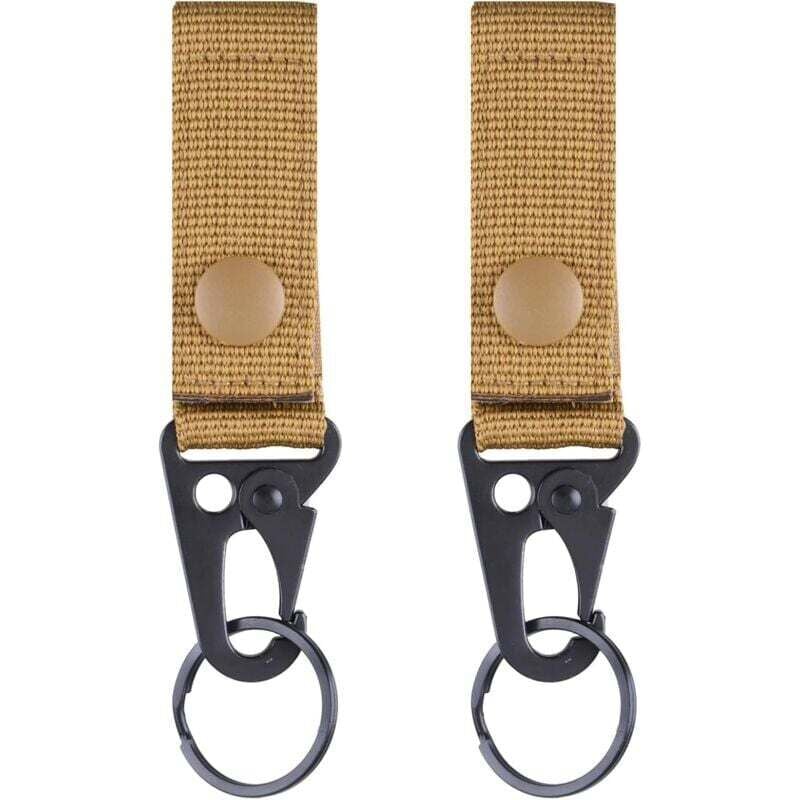 2 stücke Taktische Gürtel Karabiner Gurt mit Schlüsselanhänger Gürtel Schleife Hängen Clip Haken für Outdoor Camping Wandern