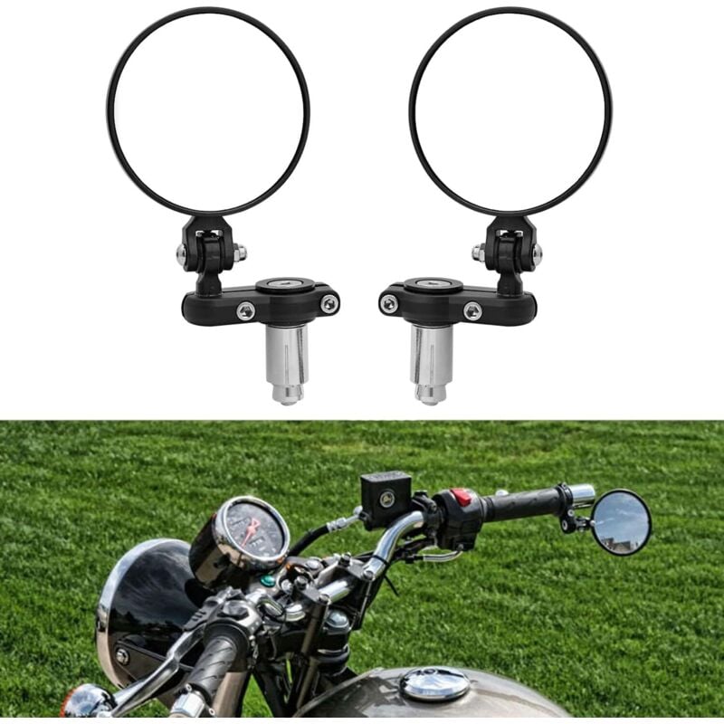 Stück 7/8 Zoll 22 mm Motorrad-Klapplenker-Rückspiegel, Lenkergriffe, Endkappen, Seitenspiegel für ATV, Fahrrad, Motorrad, Cruiser, Elektroroller