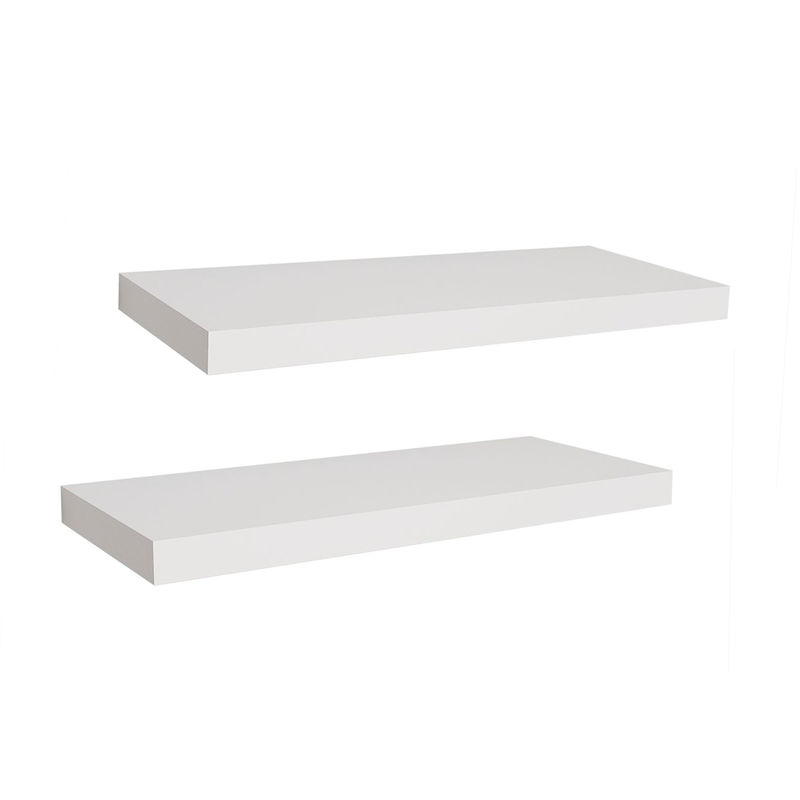 2 Stück Wandregal weiß 60cm -D304705-WR102-weiß-2er