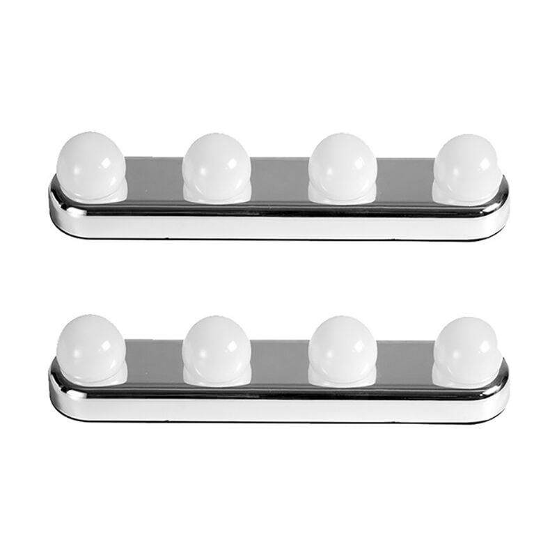 2 Teiliger 4 GlüH Birnen Loch Freier Leder für die Make-Up Installation Saug Napf Waschtisch Batterie Betriebene Wand Leuchte