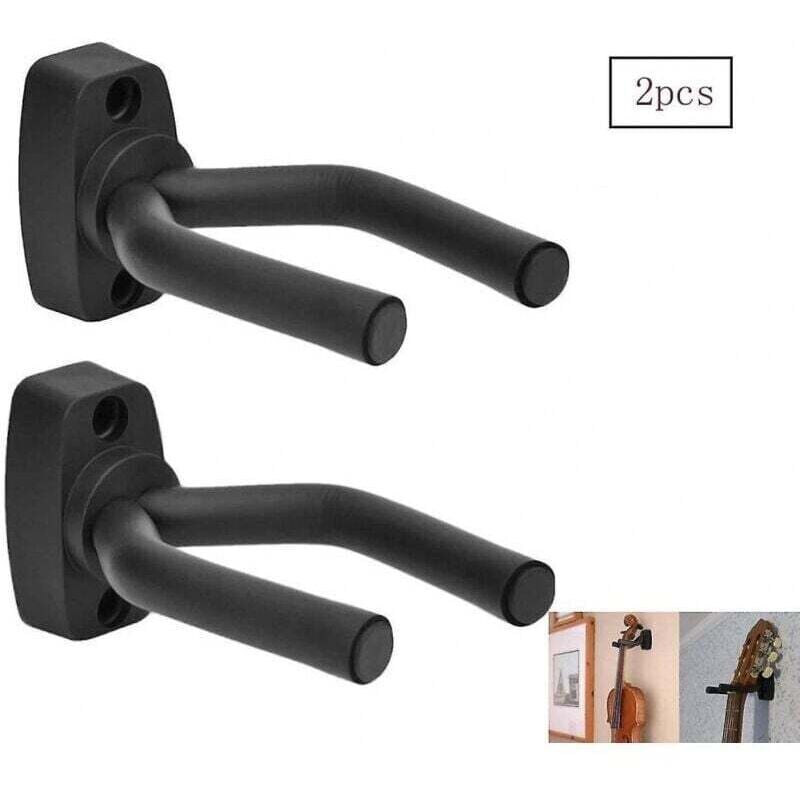 2-teiliger Gitarrenhaken-Handtuchhalter, Gitarrenständer, Wandhalterung für Gitarren, Gitarrenhakenhalter. Kompatibel mit allen Akustikgitarren.