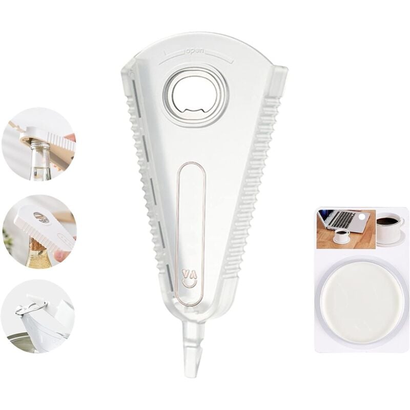 2 Stück Glasöffner, Flaschenöffner, Dosenöffner, Multifunktions-Glasöffner für schwache Hände, einfach zu verwenden für Arthritis-Patienten und alle