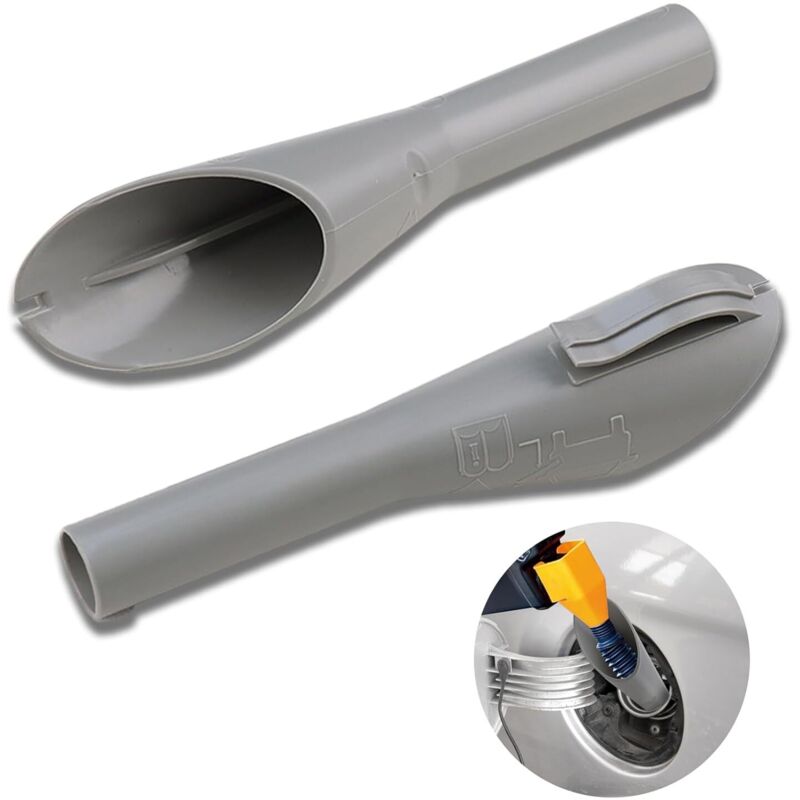 2-teiliger Kraftstofftrichter für Ford-Kit, Not-Diesel-Kraftstoff-Einfülltrichter, grauer Trichter, Auto-Kraftstofftrichter ohne Kappe für Ford