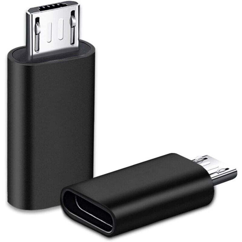 2-teiliger USB-C-Adapter, Micro-USB auf USB-C, USB-C auf Micro-USB-Anschlussadapter, Typ-C-Buchse auf Micro-USB-Stecker-Anschlussadapter für PC,
