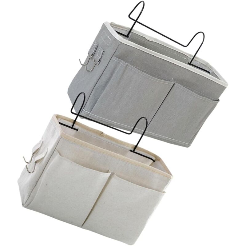 2-teiliges Hänge-Nachttisch-Organizer-Set, multifunktional mit Fächern, geeignet für Handys und andere Gegenstände