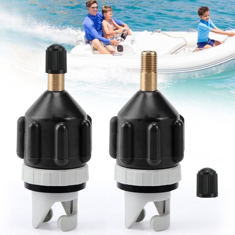 SNQ - 2-teiliges Kajak-Adapter-Set, SUP-Adapterventil, Aufblaspumpen-Konverter für Kanus, Stand-Up-Paddleboards