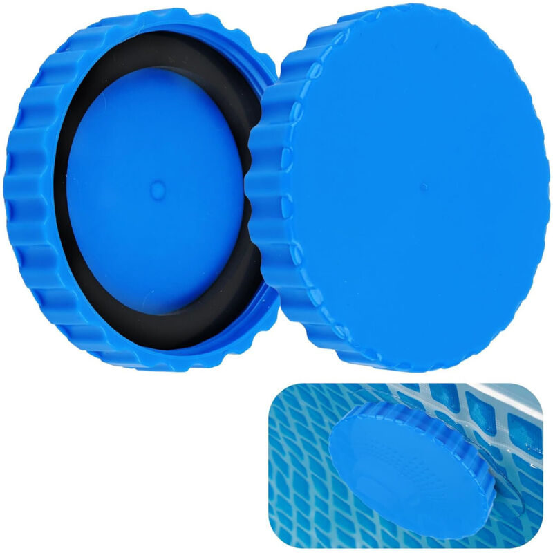 2-teiliges Winter-Poolstopfen-Set, Winterverschluss-Set für Intex-Pools, Poolstopfen-Zubehör mit passenden Dichtungen, Winter-Poolstopfen, Zubehör P