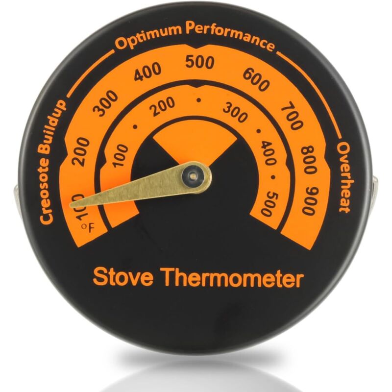 Magnetthermometer für Kamin und Ofen, Thermometer für runde Holzkaminrohre und Öfen