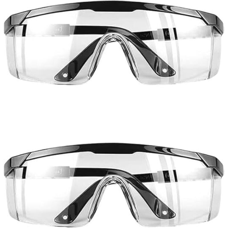2 x Antibeschlag-, UV-Schutz- und kratzfeste Brillen, geeignet für Arbeitsplätze und Baustellen