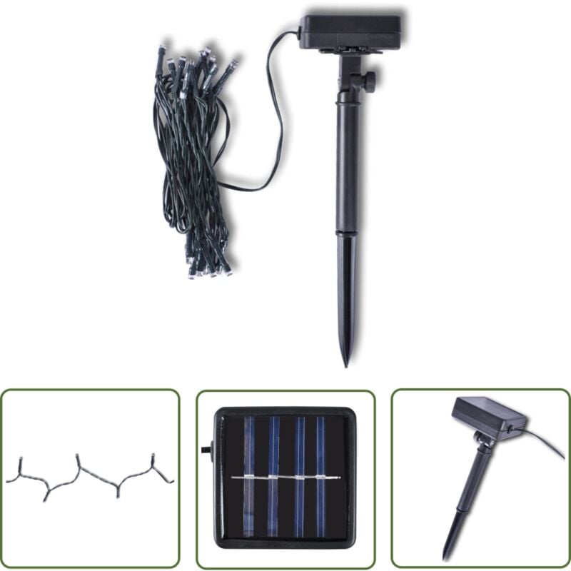2 x Solar Lichtkette 24 led 3,8m Solarleuchte Leuchten Lichterkette - Solar Beleuchtung - Outdoor Beleuchtung - Garten Beleuchtung - Lichterkette