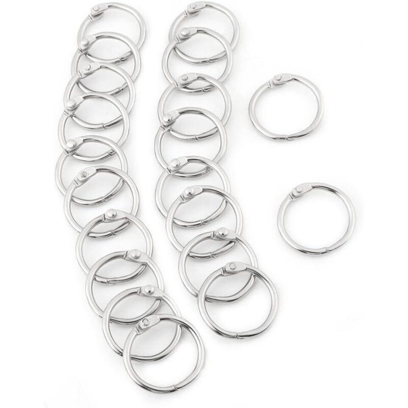 20 Pcs Buch Ringe Metall Binder Ring Binder Keychain Foto Album Binder Ringe Schlüsselring 25mm