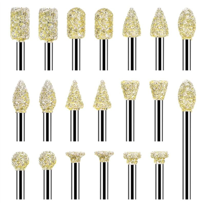 20 pcs Schleifen Grat Bohrer Bit für-Werkzeug Zubehör Dreh Werkzeug Liefert-Polieren 1/8 Zoll