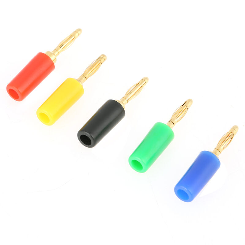 20 Stück 2-mm-Bananenstecker für Einbau in verschiedene Farben, geeignet für Verstärker, Instrumente, medizinische Geräte und Lautsprecher