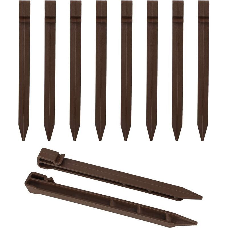 Lling - 20er-Pack 24-cm-Erdankerpfähle aus Kunststoff – Erdankerpfähle – Gartenankerpfähle – Sicherungspfähle für Garteneinfassungen, Terrassen, Zelte