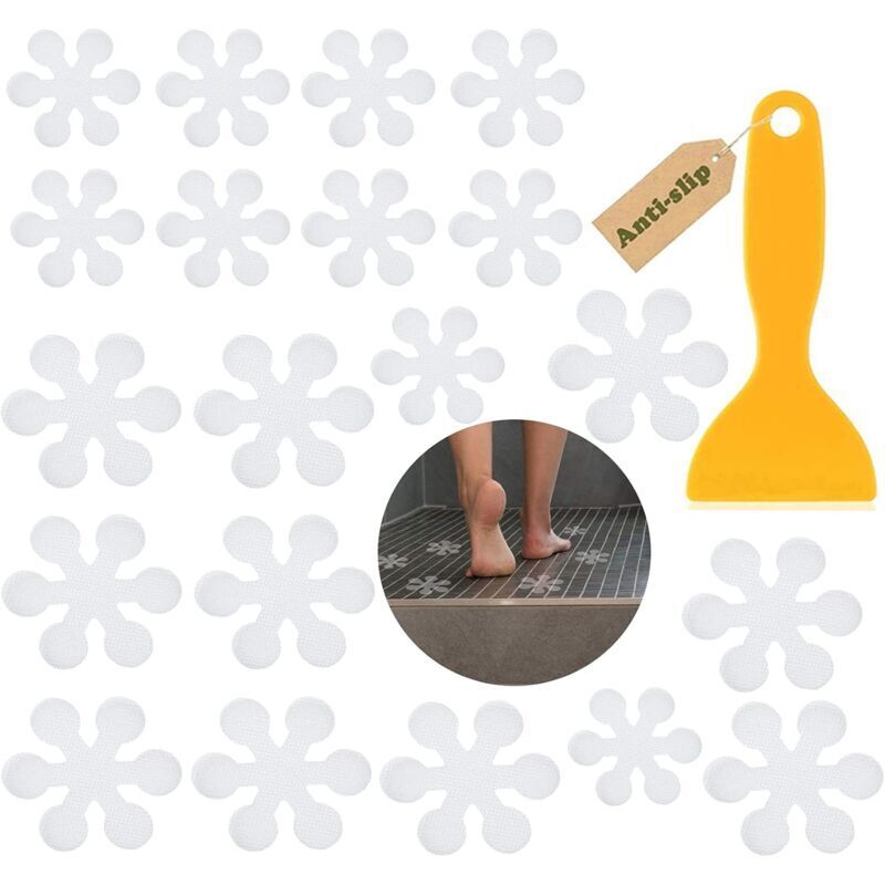 20 Stück Anti-Rutsch-Streifen für Badezimmer, Anti-Rutsch-Aufkleber, Transparente Dusche Anti-Rutsch-Streifen, für Badezimmer, Badewannen,