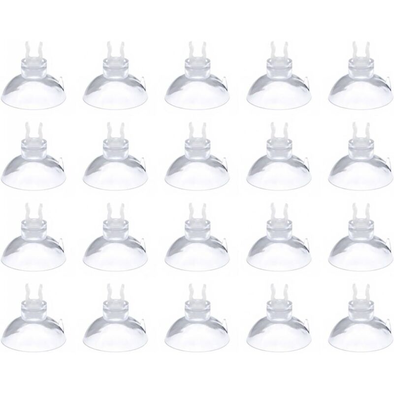 Jalleria - 20 Stück Aquarium-Saugnapf-Clips für 4–6 mm Aquarium-Luftschläuche, Aquarium-Luftschlauch-Sauger, Airline-Schläuche,