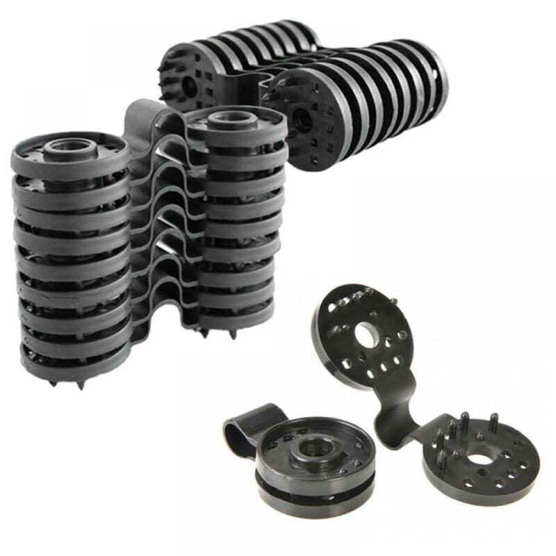 Cyslmuk - 20 Stück Befestigungsclips für Sichtschutz, Spezialclip mit Kunststofföse, UV-behandelte Befestigungsklammern für Sichtschutz, Netze,