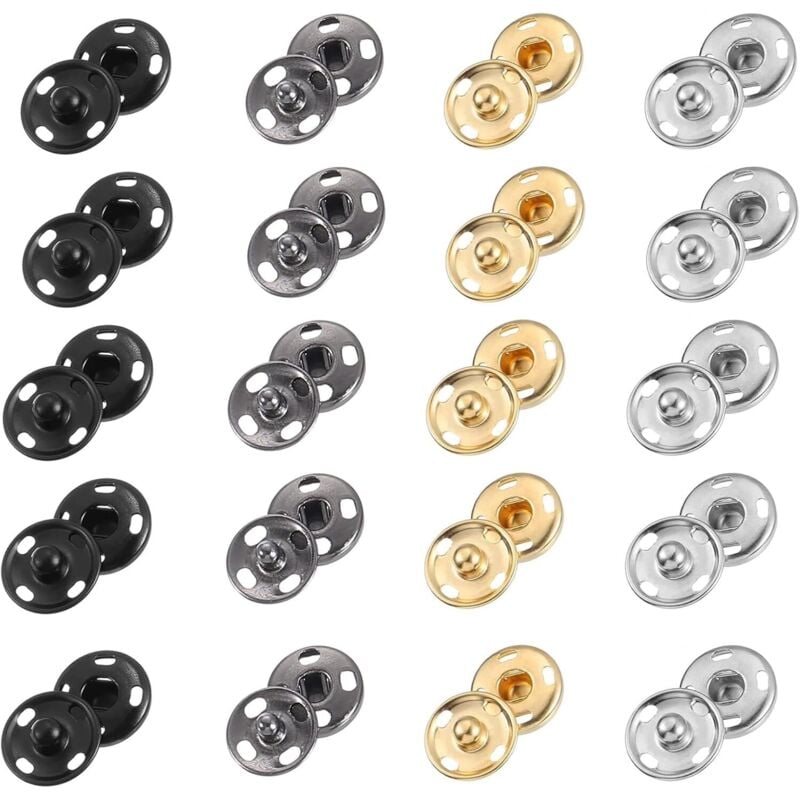 20 Stück Druckknöpfe zum Aufnähen Metall Druckknopf 21mm Snap Kleidung Verschlüsse Nähen Druckknöpfe für Kleidung diy Handtasche