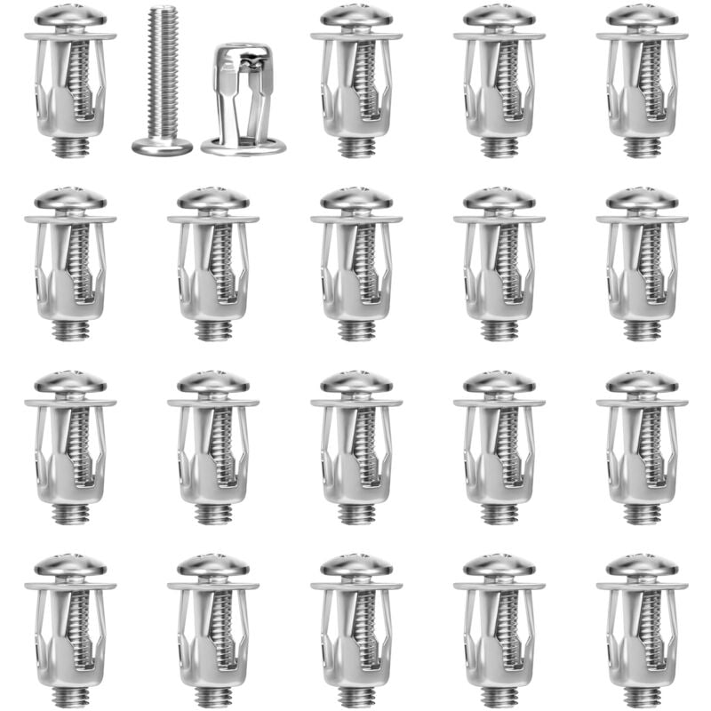 20 StüCk M6X25 Schraube Mutter Auto Metall BlüTen Blatt Muttern mit für Hohle Wand Haut