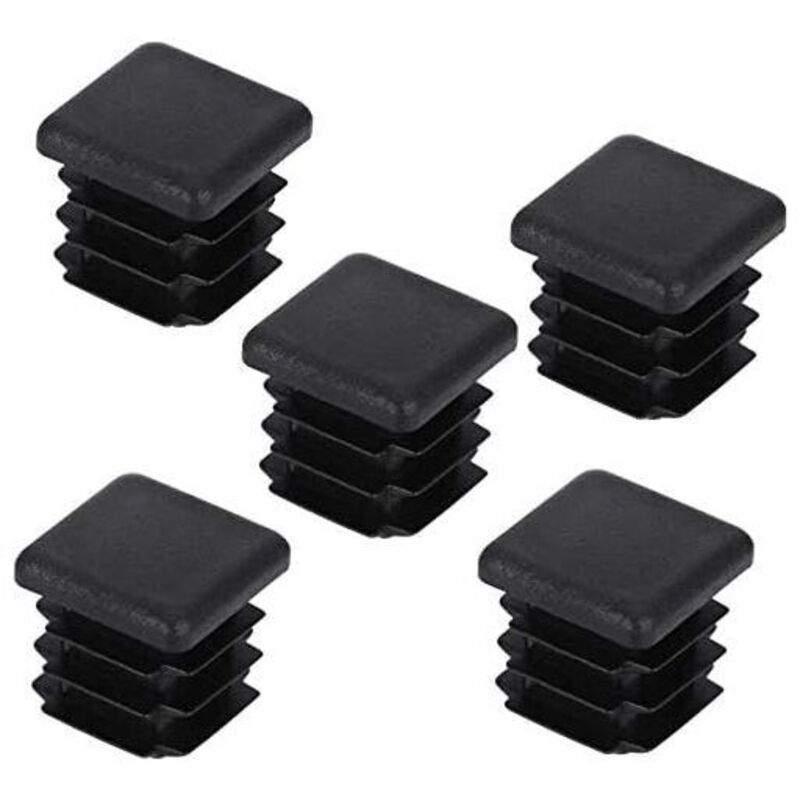 Odipie - 20 Stück Stuhlbeinkappen, quadratische Rohrkappen, quadratische Pfostenkappen aus Kunststoff für Möbelbeine, Trampolin, Schrank, Regal,