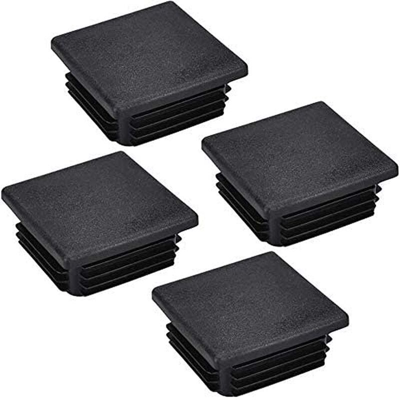 20 Stück Stuhlbeinkappen, Vierkantrohrkappen, Kunststoff-Vierkantpfostenkappen für Möbelbeine, Trampolin, Schrank, Regal, Stuhl, 50 x 50 mm