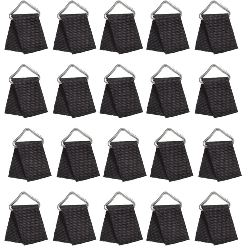 20 Stück Trampolin-Ersatz-Dreiecksschnallen, verstärkte V-Ringe für die Trampolin-Reparatur