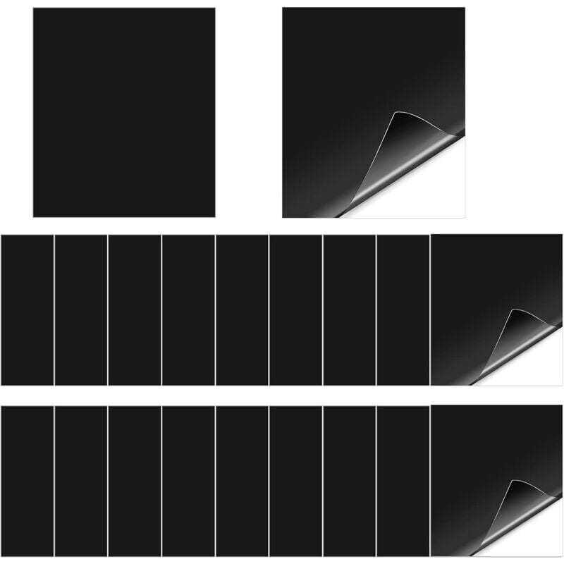 XVX - 20 Stück wasserdichte Reparaturflicken für aufblasbare Pools, schwarzes Vinyl, für aufblasbare Pools, Schwimmringe, Luftmatratzen
