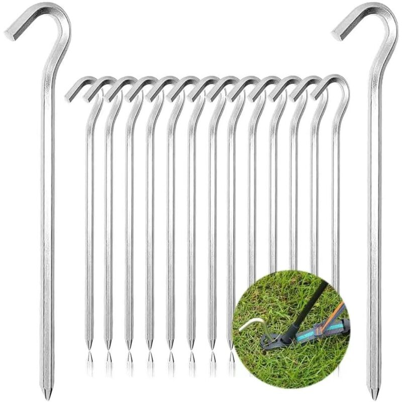 20 Stück Zelthering Befestigungsheringe Erdspieß Camping Sandnägel 18 cm Aluminium Gartenpfahl Outdoor Camping Zeltheringe