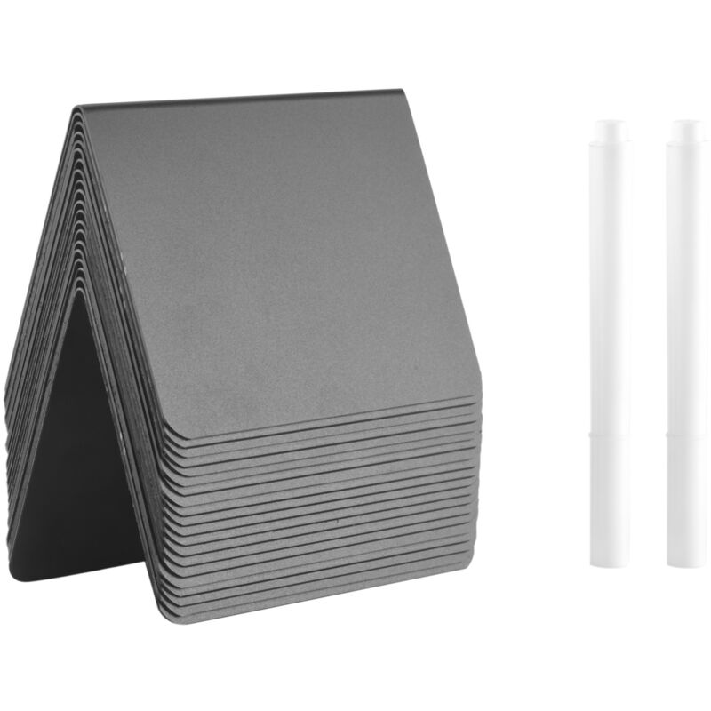 20 Teilige Mini Tafel A-FöRmige Tische Buffet Tags pvc LöSchbare Tafeln mit WeißEn Kreide Markern