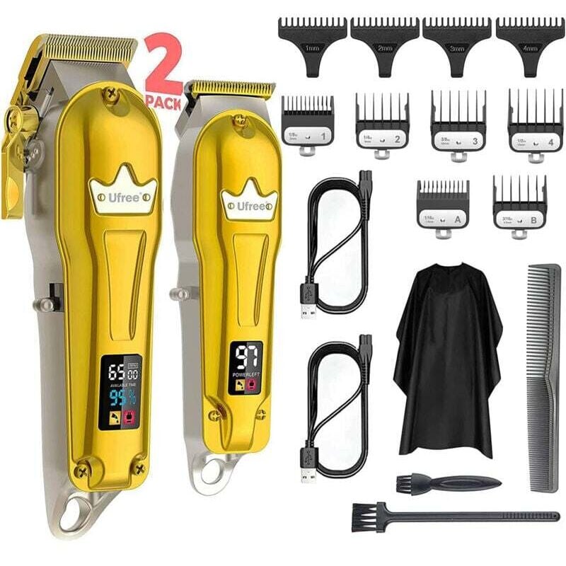 Haarschneider für Herren + T-Blade-Trimmer-Kit, professioneller kabelloser Haarschneider zum Haareschneiden, Haarschneider für Herren, Haarschneider