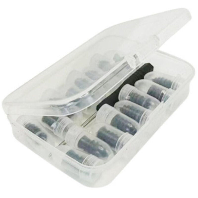 20-teiliges Reparaturset für Gummireifen, Reparaturset für Autoreifen, Reparaturwerkzeug mit Vakuumschraubendreher für Motorräder (10 S + 10 L)