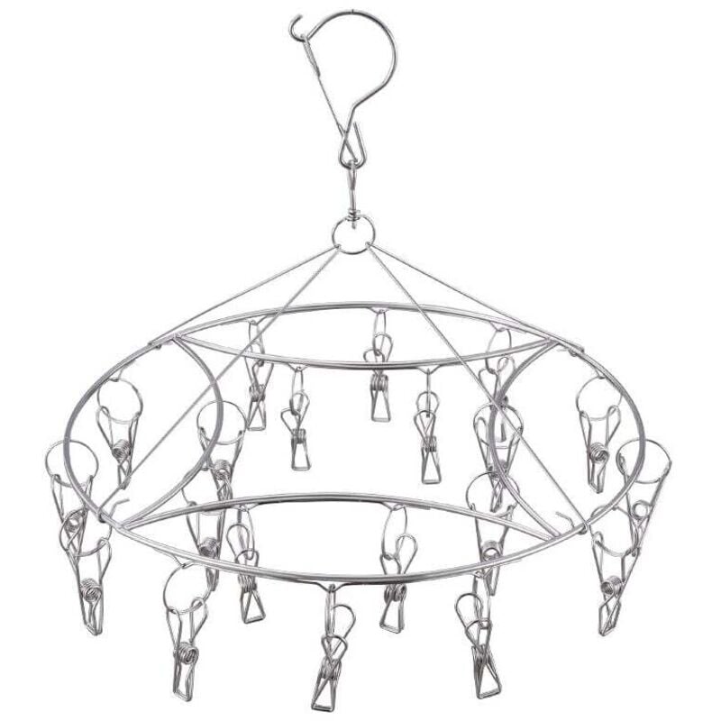 (20 Wäscheklammern – 1 Packung) Sockentrockner aus Edelstahl für Unterwäsche, Dessous, Babykleidung und kleine Wäschestücke