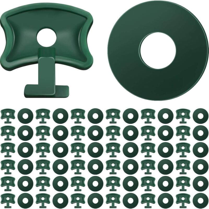 200 Stück Gewächshaus-Drehklammern, Kunststoff-Gewächshaus-Befestigungsklammern und Unterlegscheiben, Gewächshaus-Verlängerungs-Eckklammern für