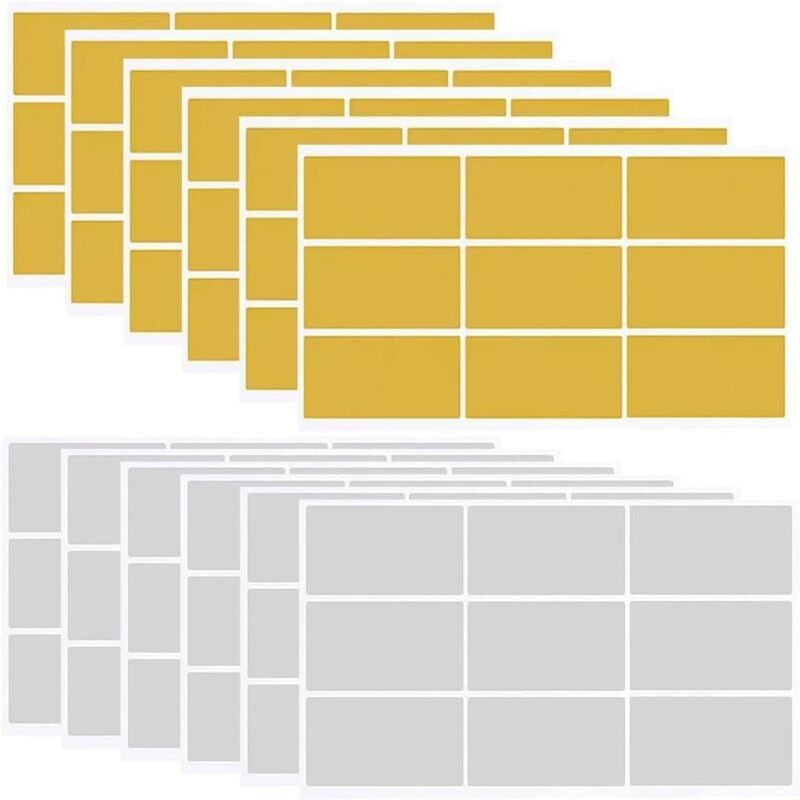 Bluedeer - 200 Stück Rubbelaufkleber Rechteck Überraschungen Scratch Sticker für Rubbellos Rubbelkarten zum Selber Beschriften Party Spiele diy