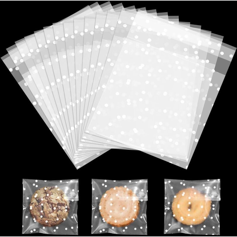 200 transparente, wiederverschließbare Beutel 10 x 10 cm für Süßigkeiten, Kekse, Schmuck, Seifen, Geschenkartikel und Haarnadeln