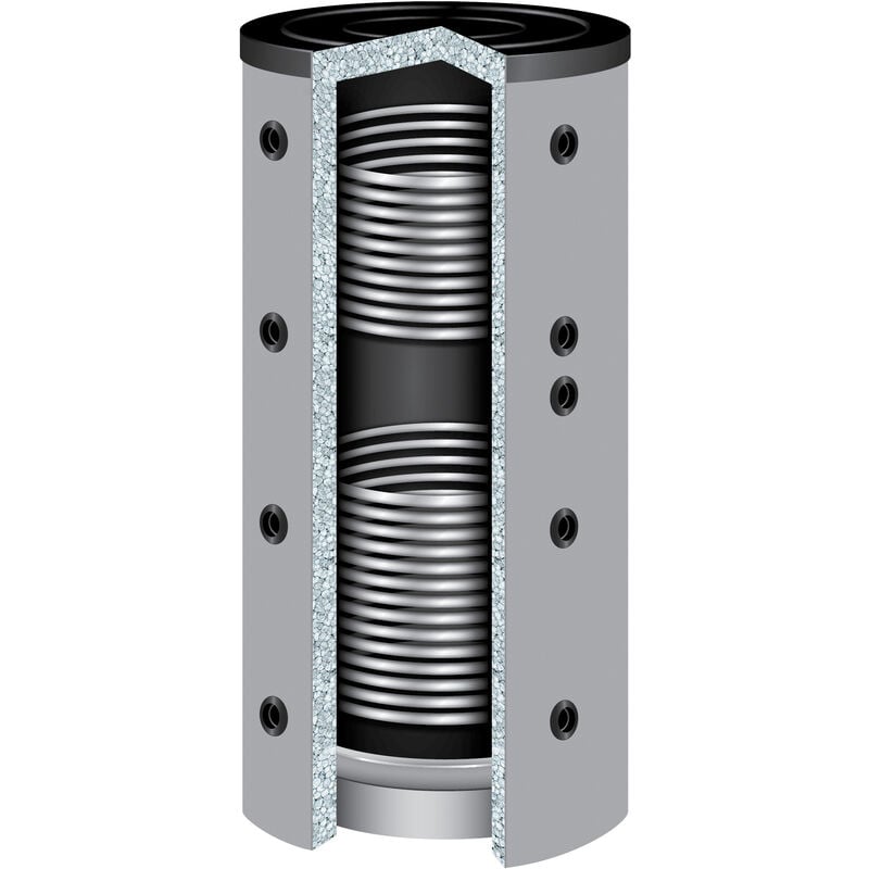 Twl-technologie Gmbh - 2000 Liter twl Pufferspeicher PR2-2000, 2 Wärmetauscher 100mm Isolierung Heizungsspeicher