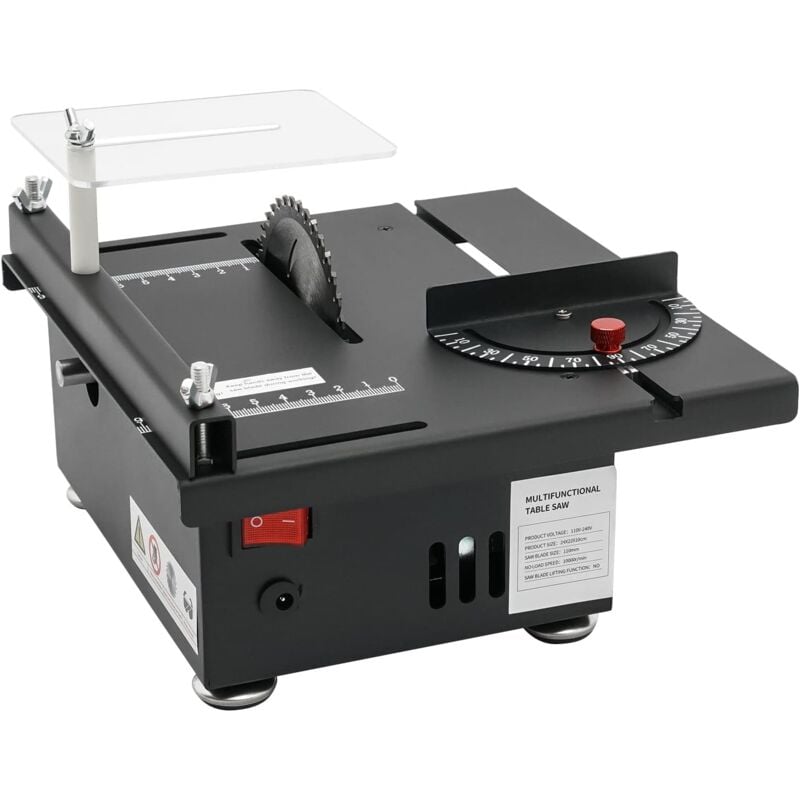200W Mini Tischkreissäge 10000 U/min 7-Gang-Netzteil Einstellbarer Multifunktionale Holzbearbeitung Tragbare Präzisions diy Miniatur Tischkreissägen