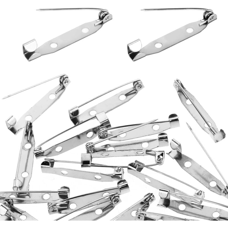 200x Anstecknadel mit Loch – Anstecknadeln in Weißgold-Optik (2 cm) – Rostfreie Metallnadeln für DIY-Schmuck, Textilien & Bastelprojekte – Perfekt