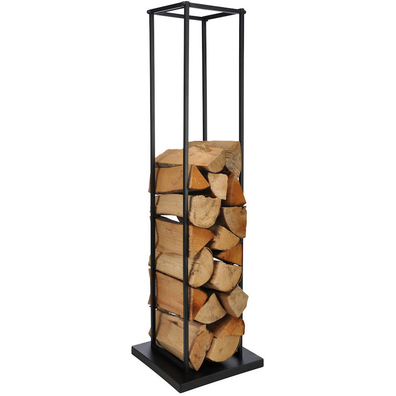 Spetebo - Metall Kaminholzhalter - Kamin Holz Ständer - Feuerholz Regal Brennholz Ablage