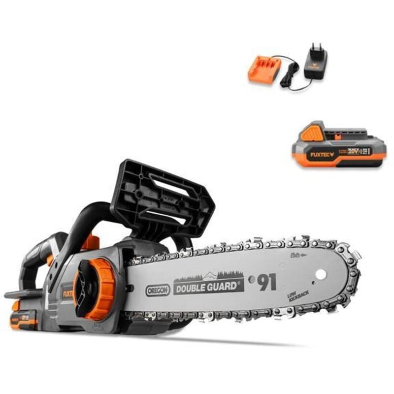 Akku Kettensäge 20V FX-E1KS20 Elektro Motorsäge inklusive 2Ah-Akku und 1A Ladegerät– Schwertlänge 10', Kettengeschwindigkeit 5 m/s Für Holz- und