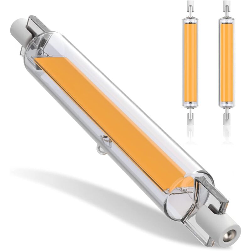 20W R7S LED-Lampen, 118mm, dimmbar, warmweiß (3000K), doppelseitig, COB-Lampen, 2000lm, 360°-Abstrahlwinkel, Wechselstrom 220-240V, 2er-Pack