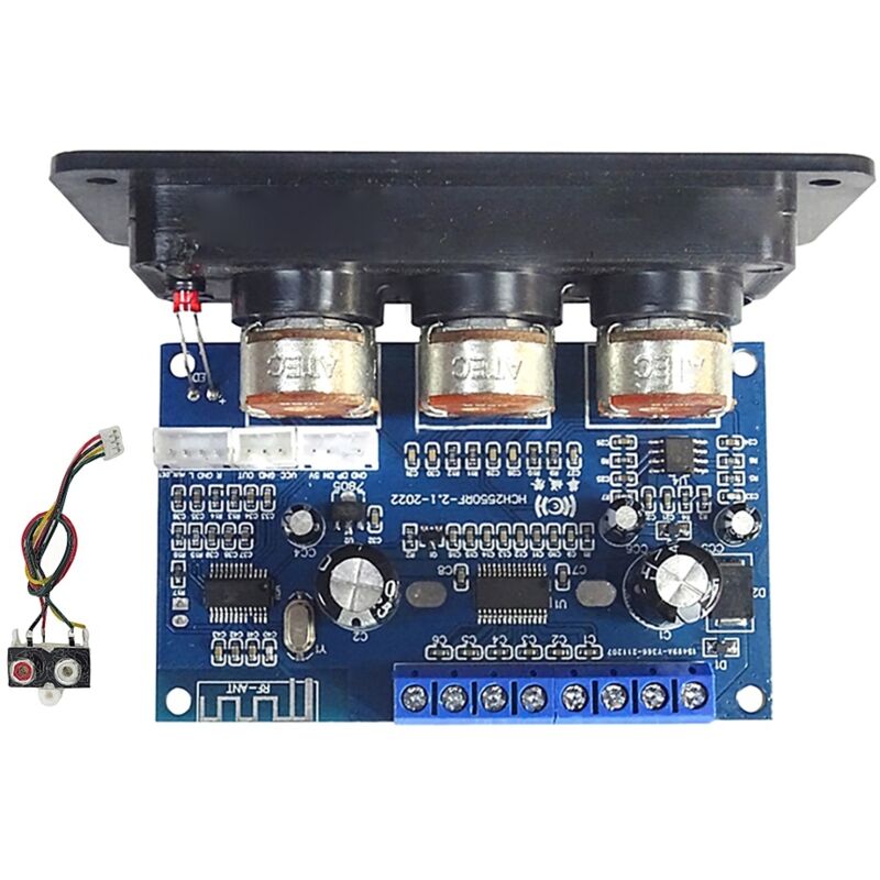 2.1-Kanal-Digital-Leistungsverstärkerplatine + AUX-Audiokabel 2X25W 50W BT5.0 Subwoofer Klasse D DC12-20V