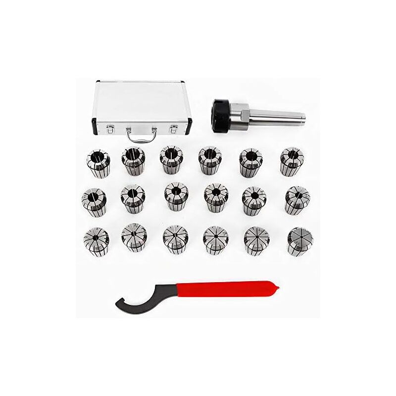 21-tlg 3-20mm Spannzangensatz Set mit Aufbewahrungsbox MK3 Schaft ER32 Spannzange ER32 Für Fräsemaschine