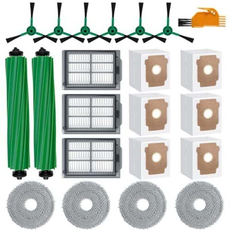 22-teiliges Zubehörset für den iRobot Roomba Plus 505/405 Combo Saugroboter, 2 Walzenbürsten, 4 Reinigungspads, 3 HEPA-Filter, 6 Seitenbürsten, 6