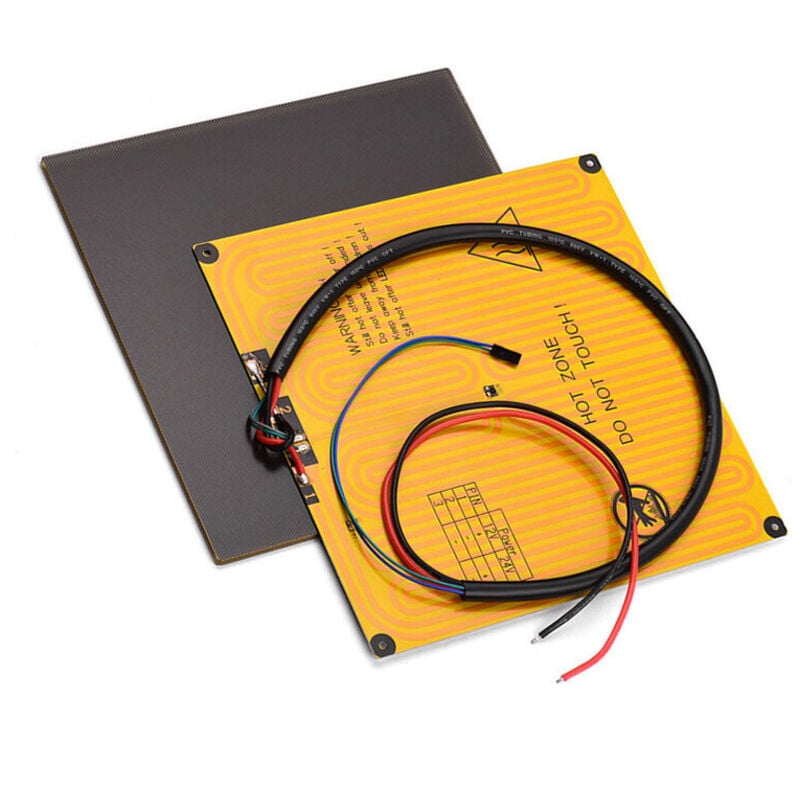 220 x 220 mm Ultrabase-Plattform Glasplatte Baufläche + 12 V Aluminium-Heizbett mit Drahtseil für Anet A8 A6 für Anycubic I3 Mega für Tronxy P802M