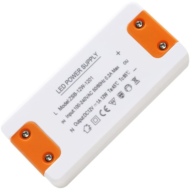 220V auf 12V LED-Transformator 12W, LED-Treiber-Netzteil 12V 12W 1A, 12V LED-Treiber, 220V auf 12V Wandler, AC/DC-Spannungswandler-Adapter