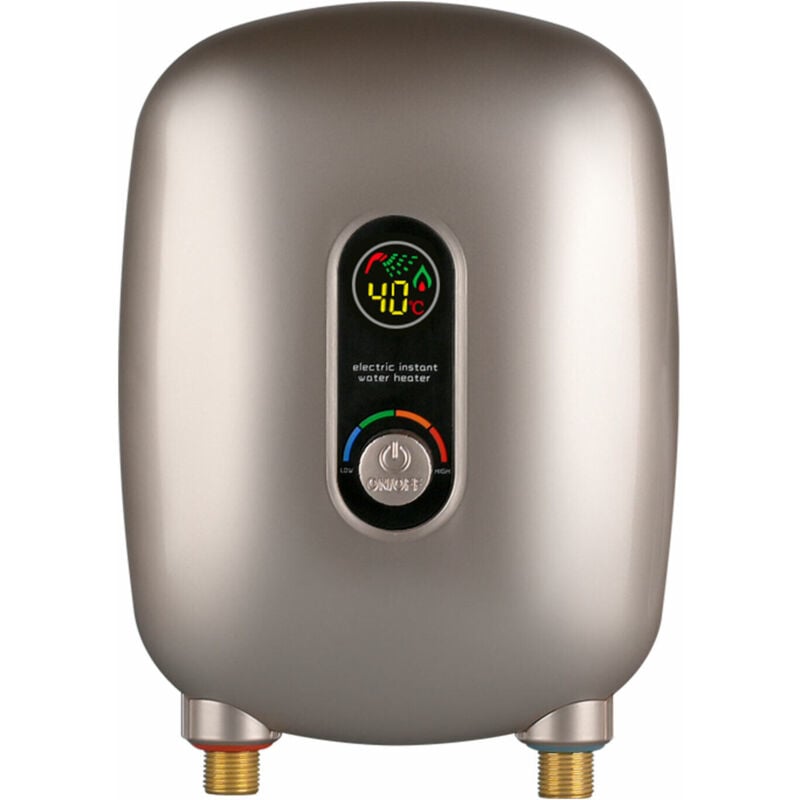 220v Durchlauferhitzer Warmwasserspeicher Warmwasserbereiter Tankless Sofortiger Durchlauferhitzer 6500W (Gold Drehknopf)