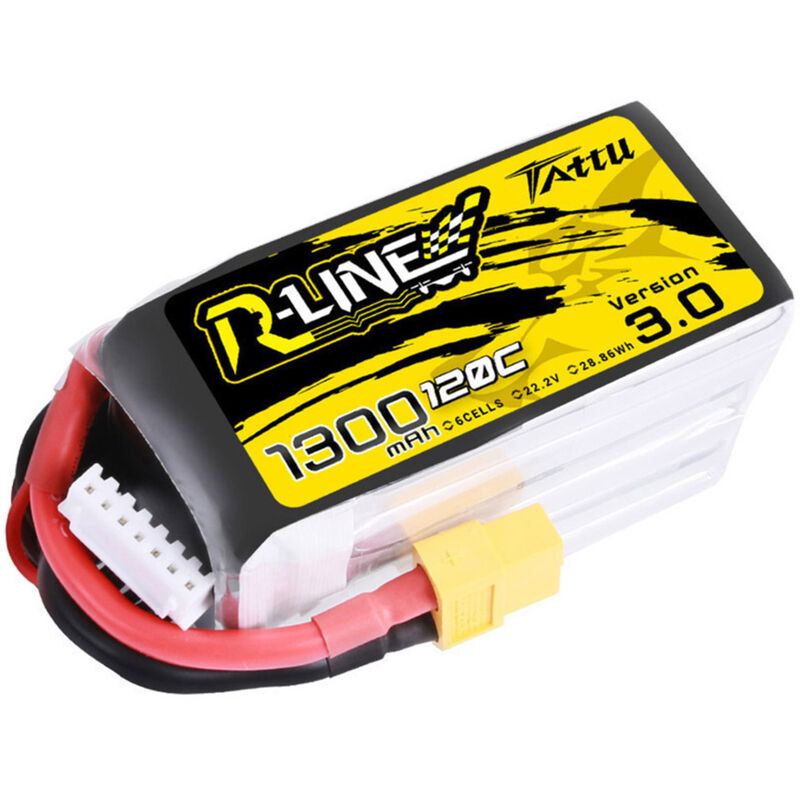 Tattu Modellbau-Akkupack (LiPo) 22.2 V 1300 mAh Zellen-Zahl: 6 120 C Softcase XT60