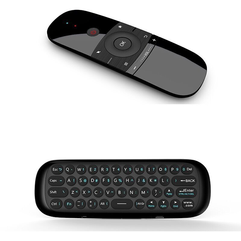 2,4-GHz-Air-Mouse-Fernbedienung mit Tastatur, integrierten Gyrosensoren, wiederaufladbare kabellose Air-Mouse-Fernbedienung für Android-TV-Boxen,