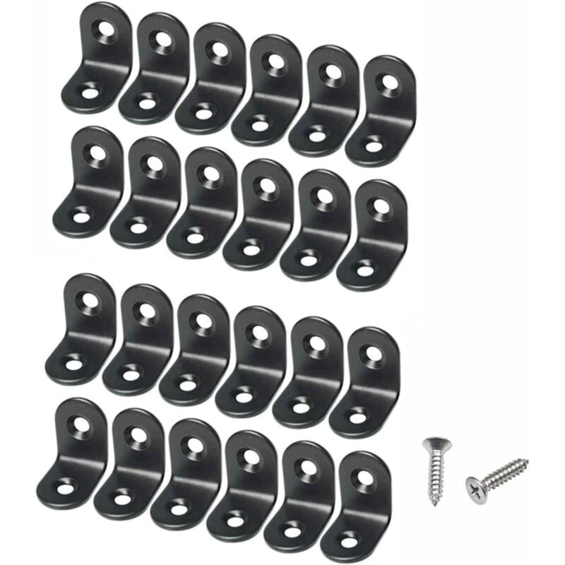 Bluedeer - 24 L-Klammern Ecke Klammer-Sets, 90 Grad rechten Winkel Klammer, Metall 20 20mm Ecke Klammer für die Sicherung der hölzernen Rahmen Tische
